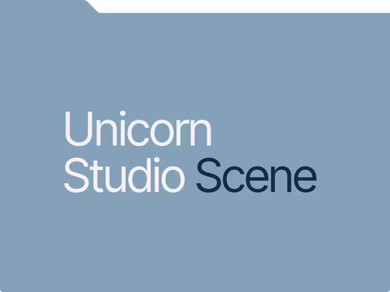 Cover image for Unicorn Studio Scene Design