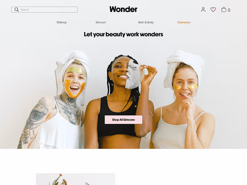 Cover image for Wonder Cosmetics - eCommerce website