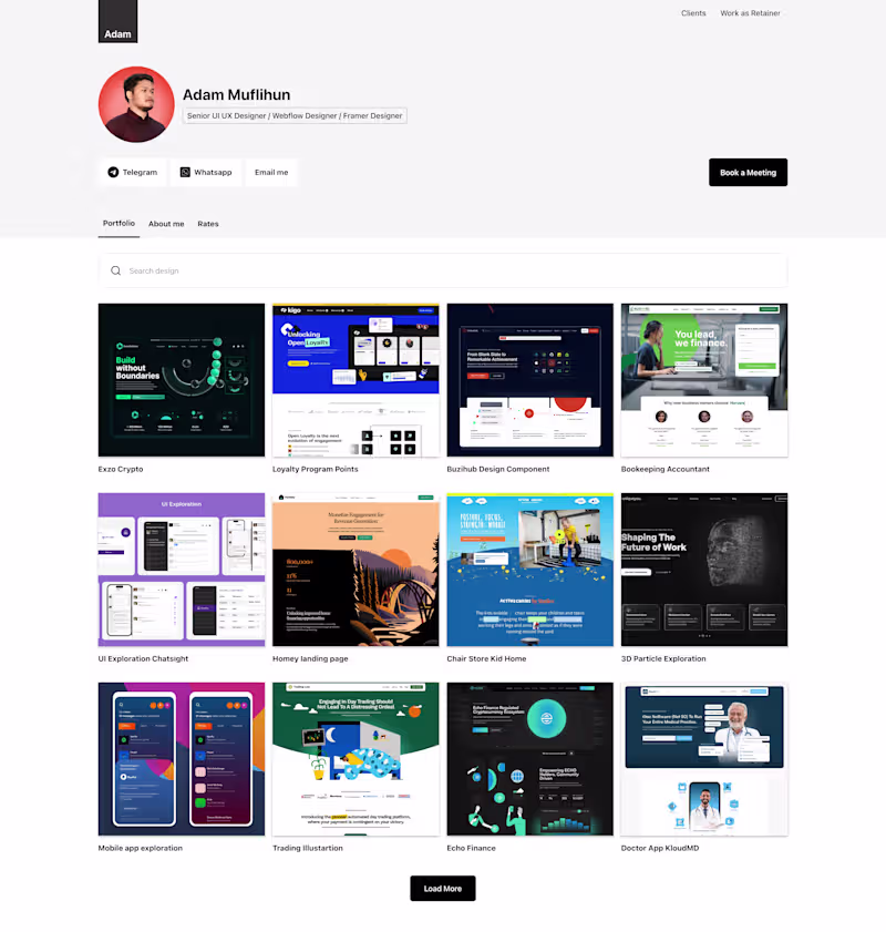 Cover image for Adam Muflihun - Webflow Designer x Product Designer