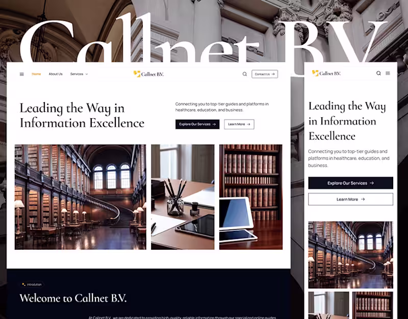 Cover image for Callnet BV | UX/UI Website Design