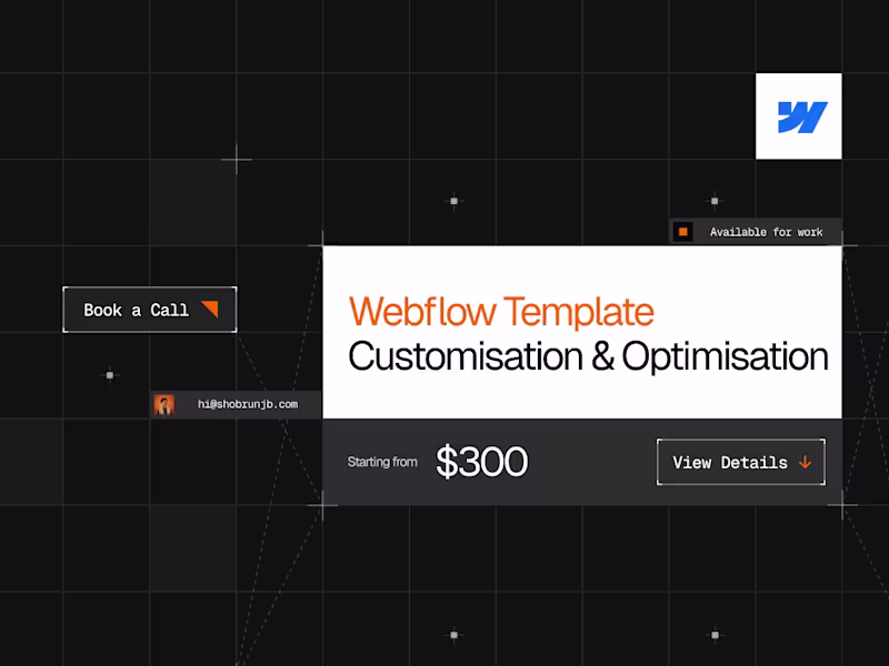 Cover image for Webflow Template Customisation & Optimisation