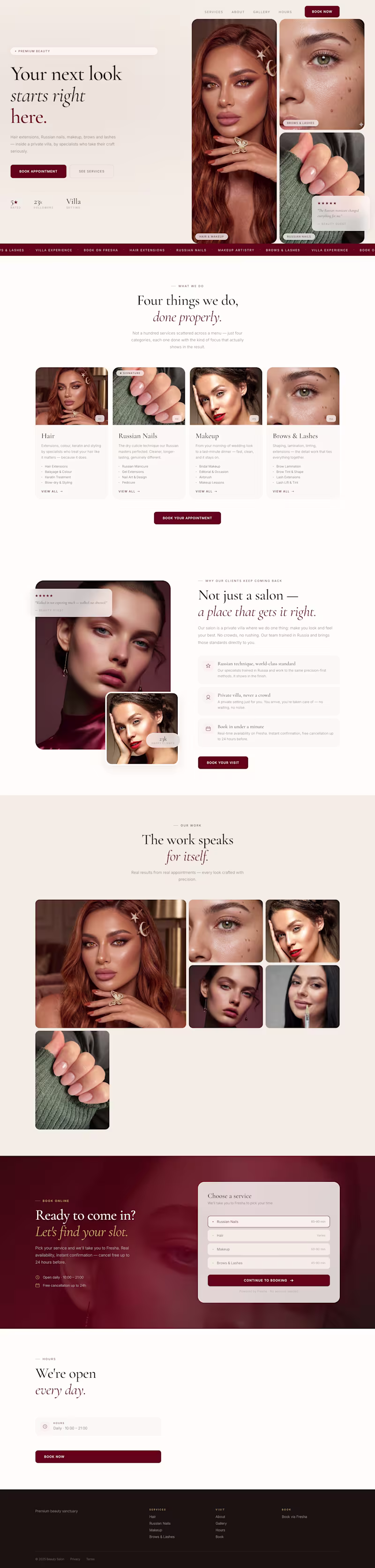 Cover image for Luxury Beauty Salon Website &