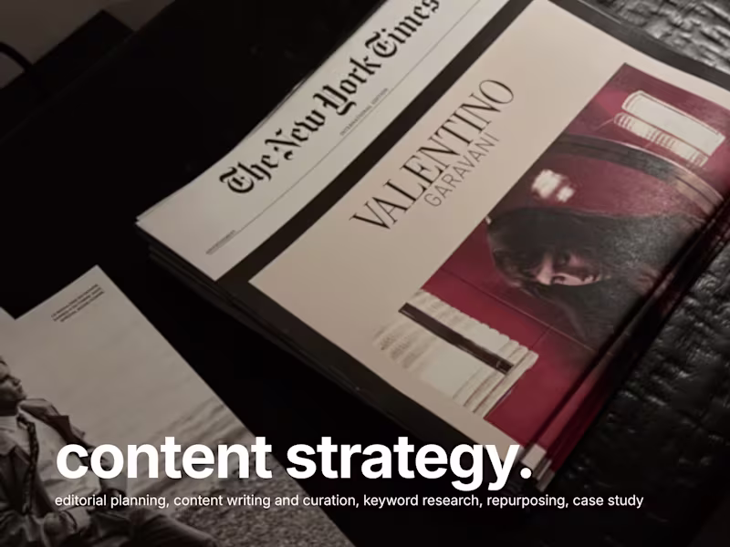 Cover image for content strategy & editorial.