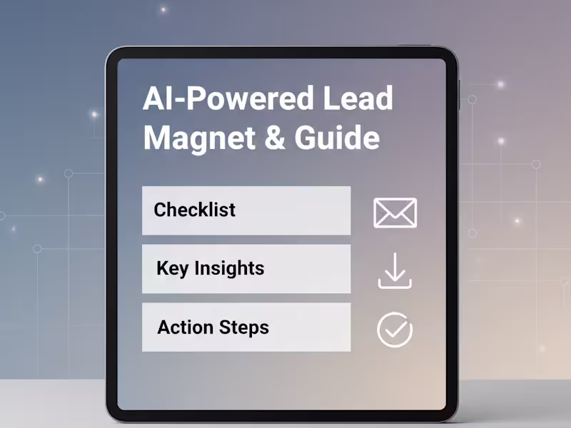 Cover image for AI-Powered Lead Magnet & Guide Creation for Lead Generation