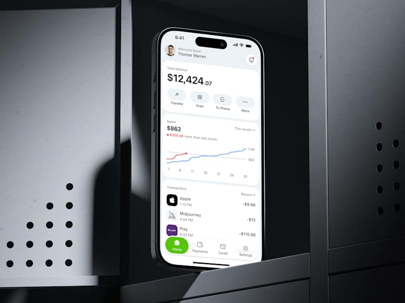 Cover image for Banking App Dashboard Design