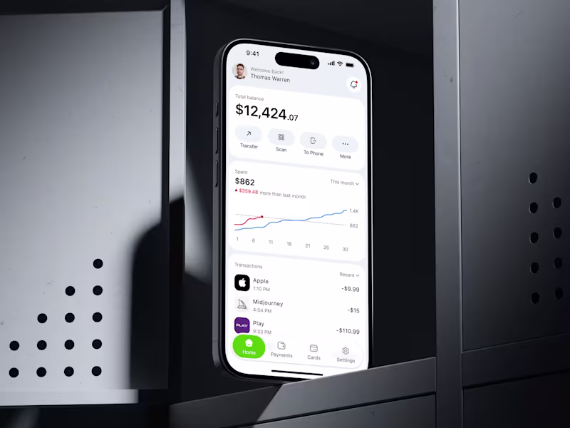 Cover image for Banking App Dashboard Design