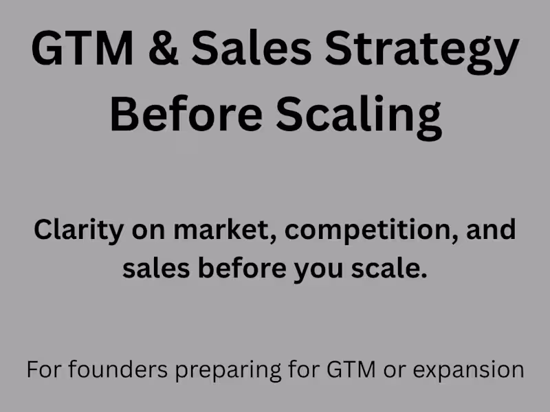 Cover image for Go to Market & Sales Strategy for founders before scaling