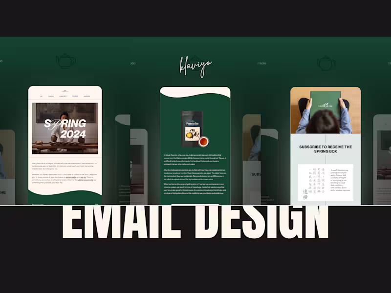 Cover image for Email Marketing Design · Klaviyo