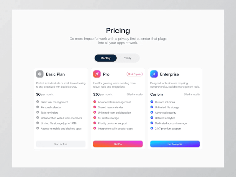 Cover image for SaaS Pricing Page | Landing Page