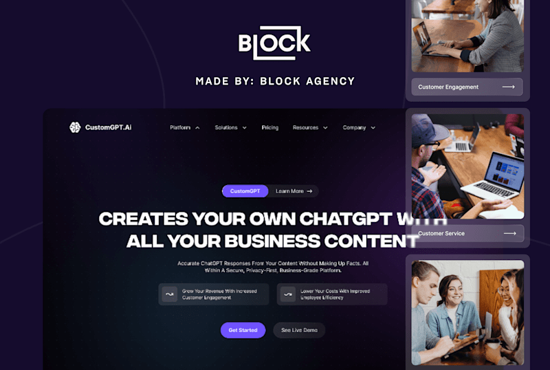 Cover image for UI/UX SaaS Design | CustomGPT.ai | Engaging & Functional