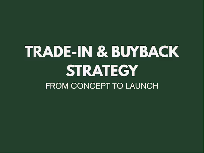 Cover image for Designed and implemented two trade-in