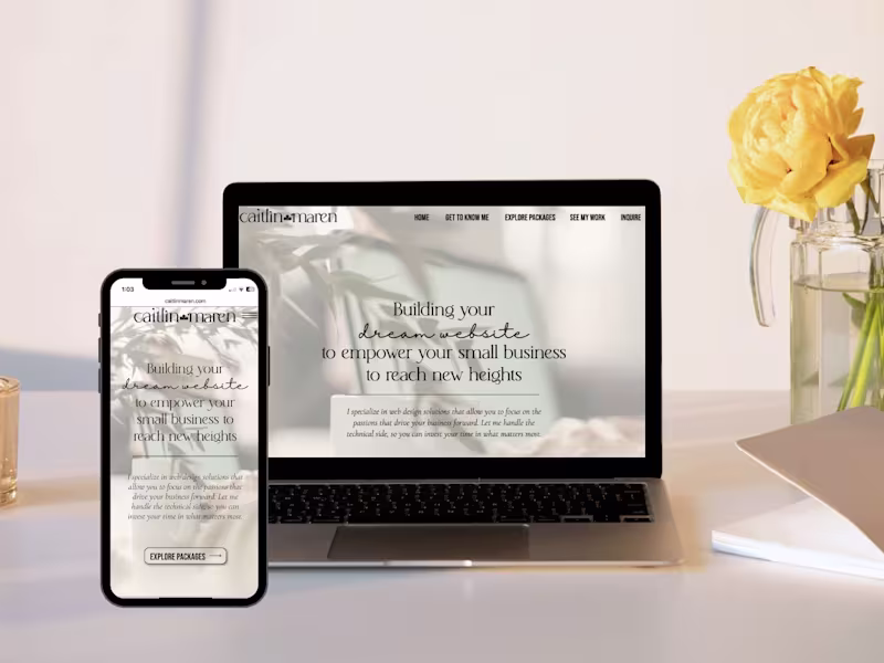 Cover image for Caitlin Maren Web Design Website