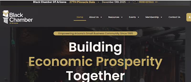 Cover image for Black Chamber Of Arizona Wordpress Website Revamp