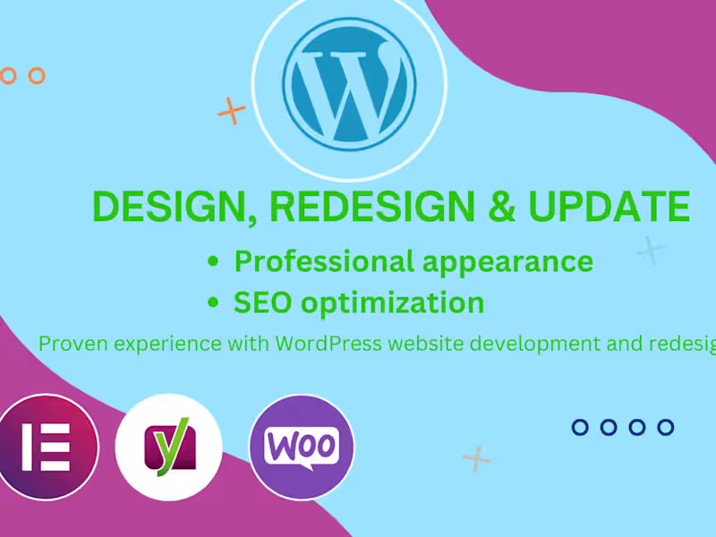 Cover image for I will create/edit/clone responsive WordPress websites