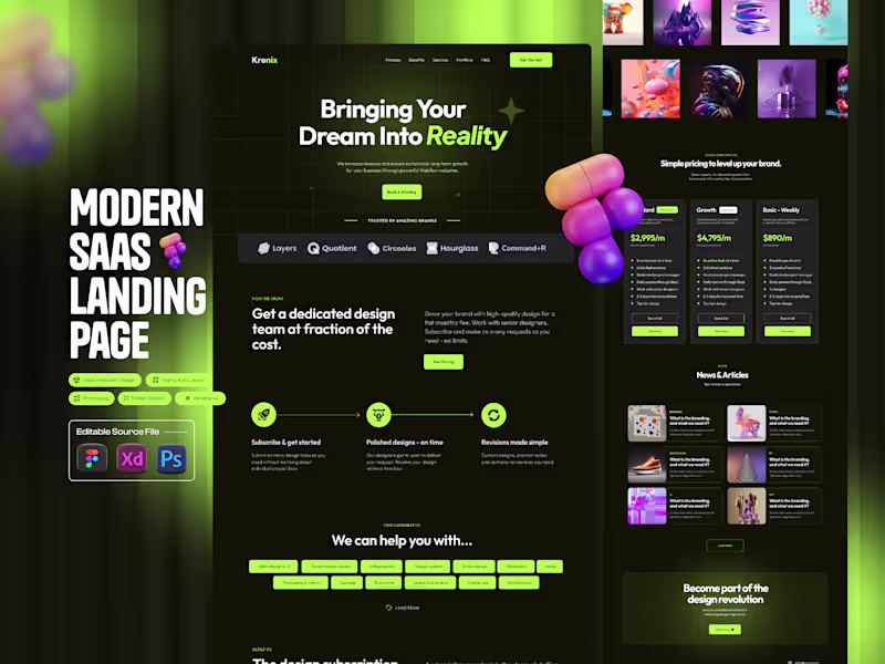 Cover image for High Converting Figma & SaaS Landing Page for UI UX Design