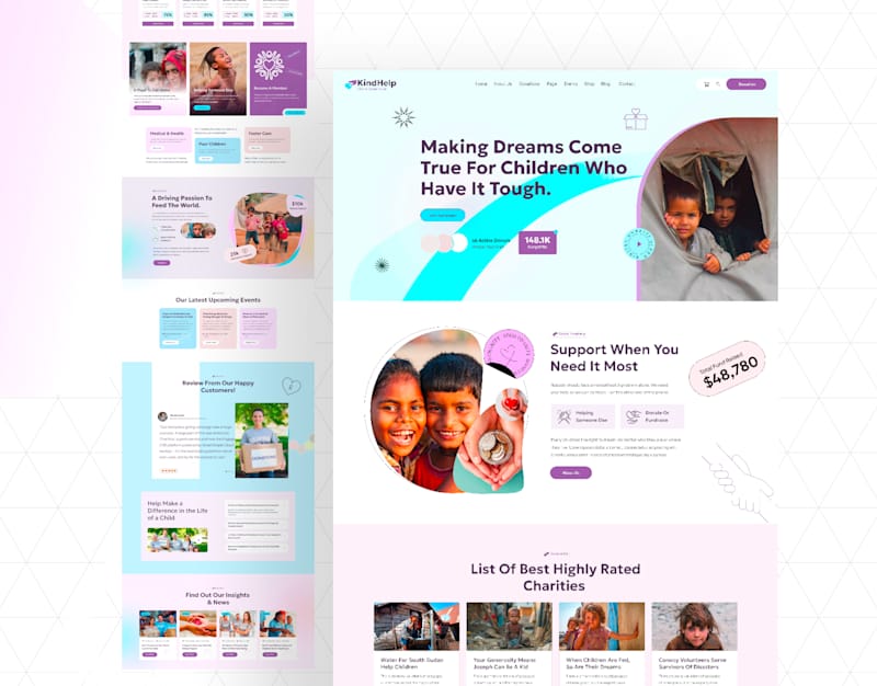 Cover image for KindHelp – Website Redesign for a Children's Non-Profit