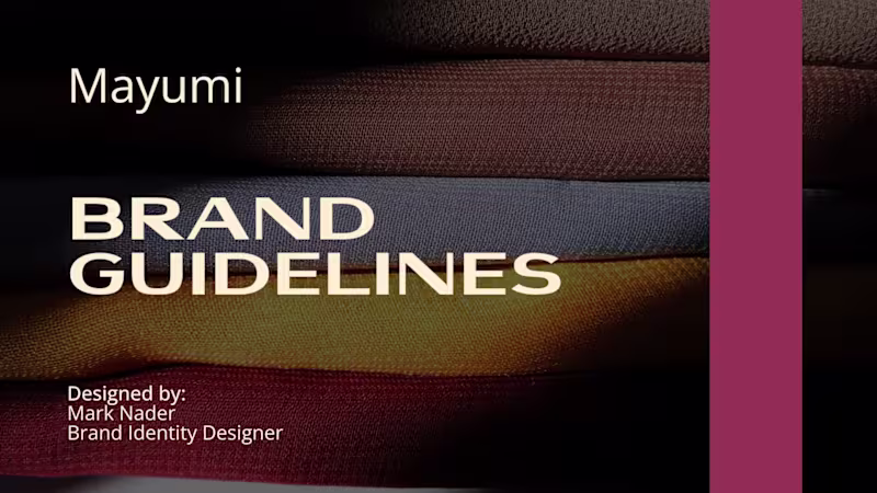 Cover image for Mayumi brand identity design
