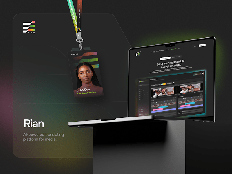 Cover image for Rian AI | Brand identity & UI design
