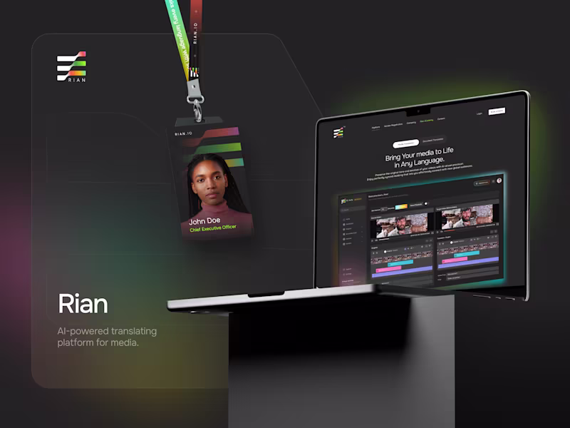 Cover image for Rian AI | Brand identity & UI design