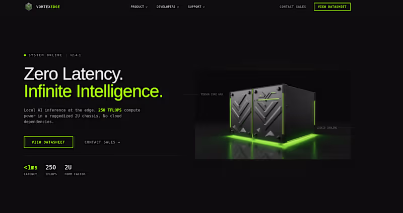 Cover image for Vortex Edge was designed to reflect a belief that the future...