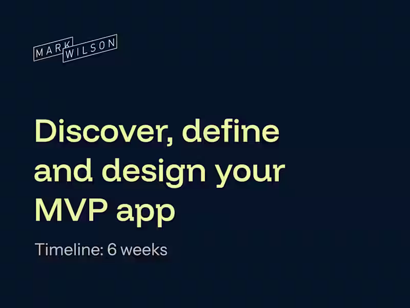 Cover image for Discover, define and design your MVP, product ready design files