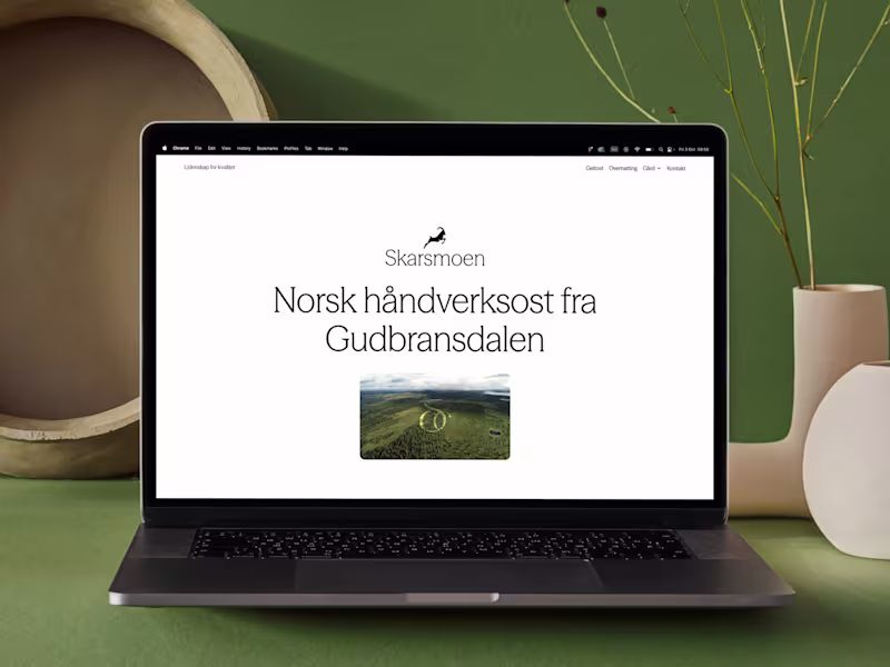 Cover image for New identity and website for Norwegian cheese farm