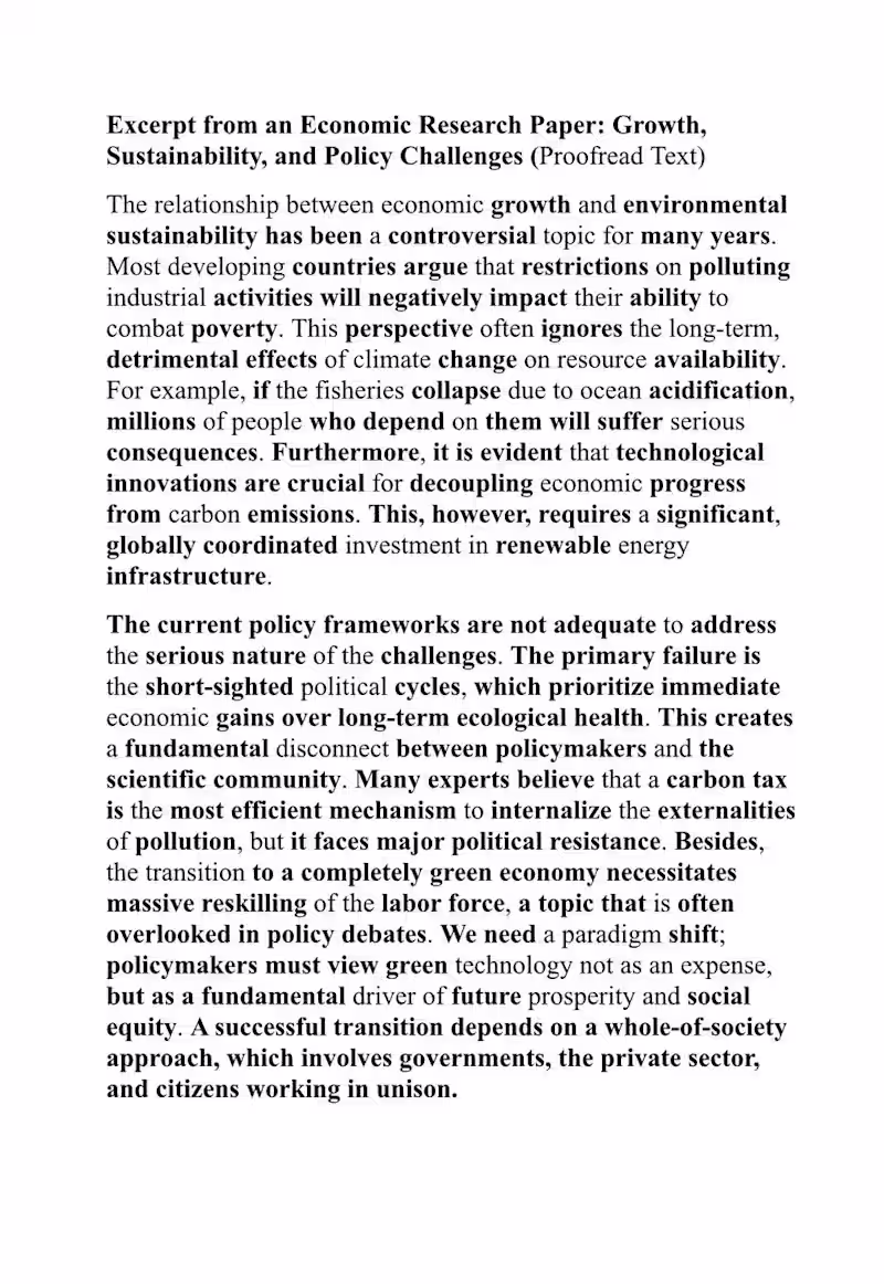 Cover image for Academic & Research Proofreading Sample A meticulous copyedi...