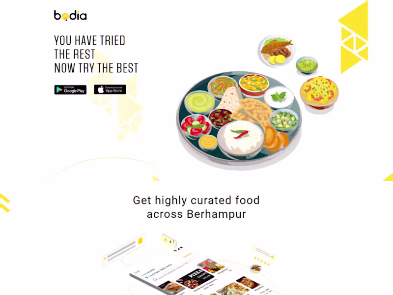 Cover image for Design Landing Page for a Food Delivery App - Bodia