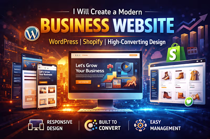 Cover image for I will create a modern business website