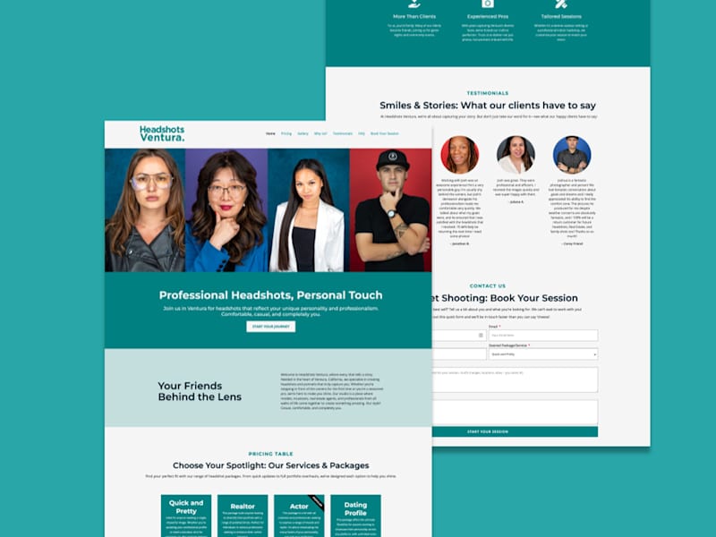 Cover image for Headshots Ventura |  Designed and Developed on Elementor