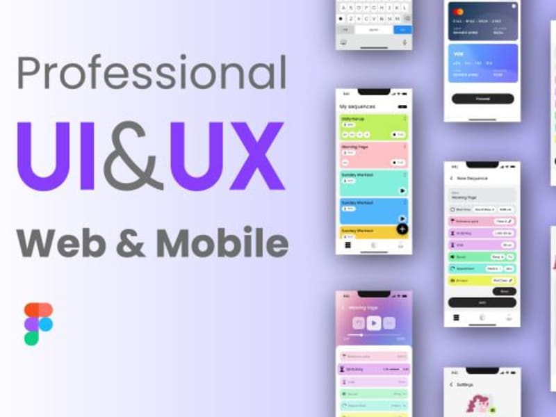 Cover image for I will design UI UX design for mobile app using figma, website