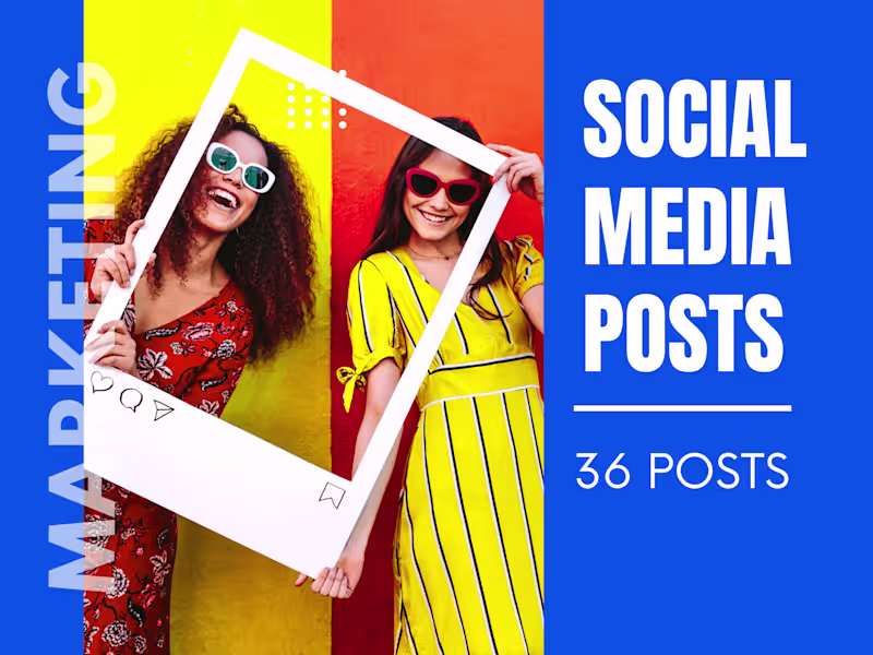 Cover image for Social Media Management (36 Posts)