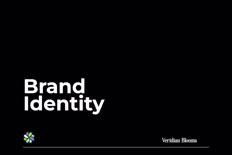 Cover image for Veridian Blooms : Brand Identity
