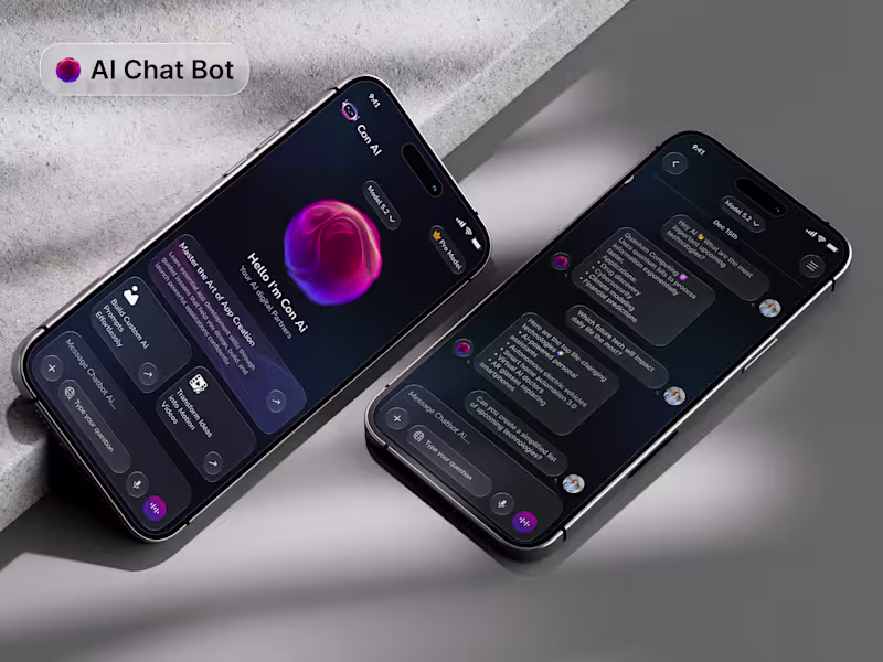 Cover image for Designed a sleek, mobile ready AI chatbot interface. Would l...