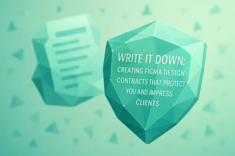 Cover image for Write It Down: Creating Figma Design Contracts That Protect You and Impress Clients