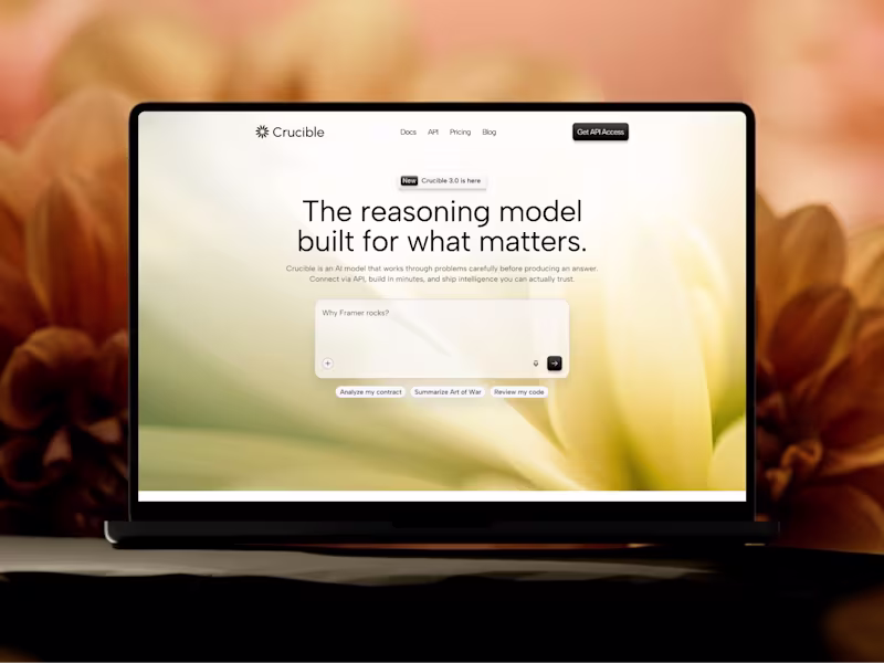 Cover image for Crucible is a premium Framer