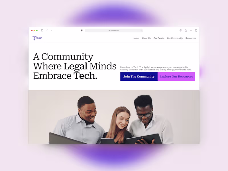 Cover image for The Agile Lawyer Website | Figma Design & Framer Development