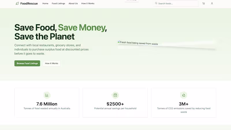 Cover image for Food Rescue Platform: Save Food, Save Money, Save the Planet...