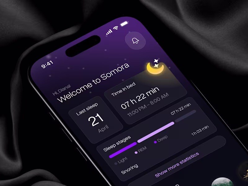 Cover image for Somora Sleeping App | UX Case Study