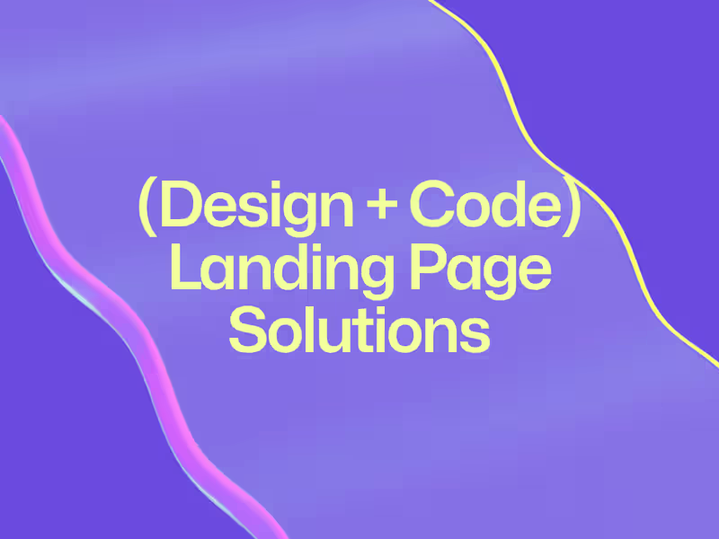 Cover image for Landing Page: From Design to Code