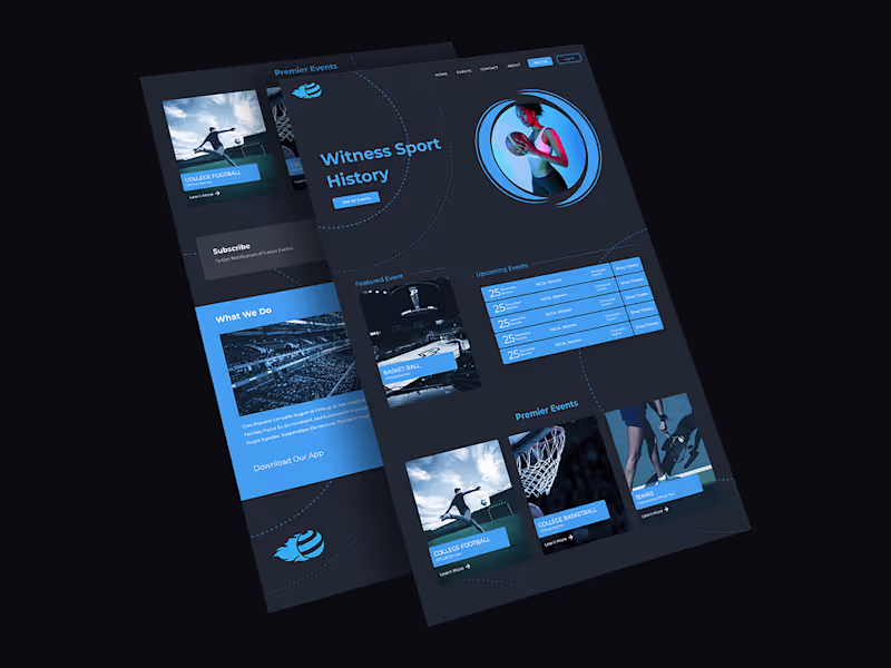 Cover image for Premier Sports Website: Engaging Sports Event Platform