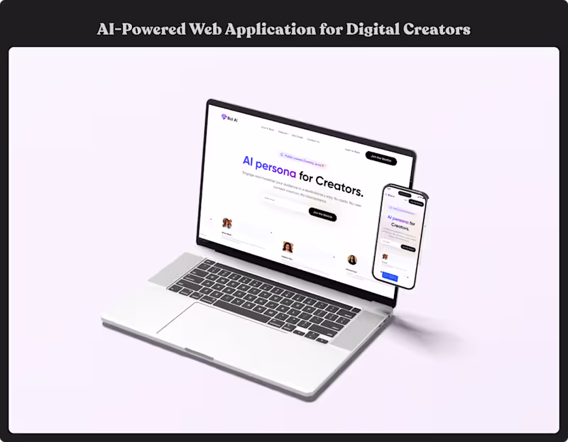 Cover image for AI Powered Web Applicaition for Digital Creators