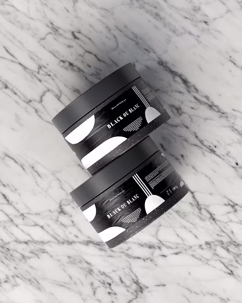 Cover image for BLACK OU BLANC - Product visualization for a cream.