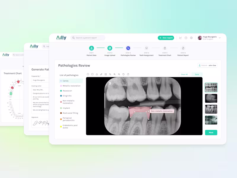 Cover image for AI dentistry SaaS | Product design
