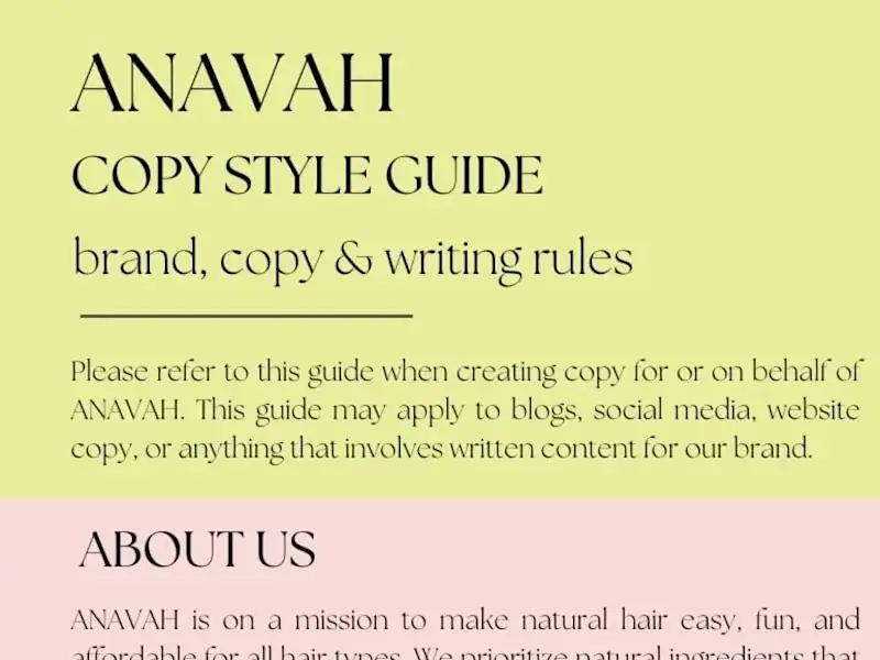 Cover image for Copy Style Guide | Brand Voice Development