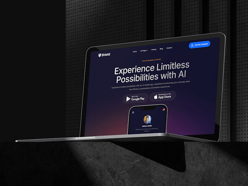 Cover image for ShieldAI SaaS and AI Framer website template