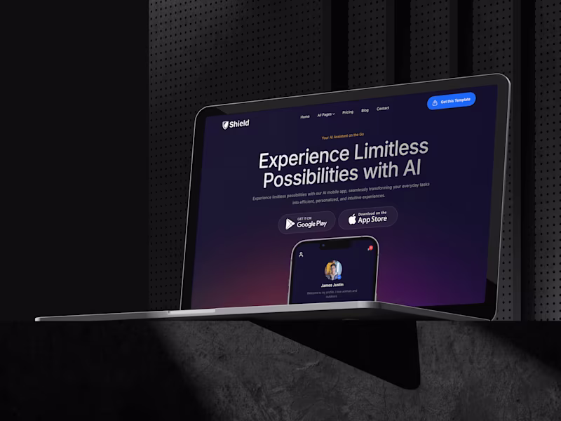 Cover image for ShieldAI SaaS and AI Framer website template