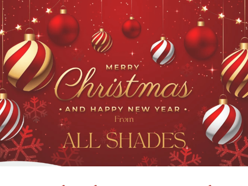Cover image for All Shades Christmas Email - Klaviyo E-Commerce Email Marketing