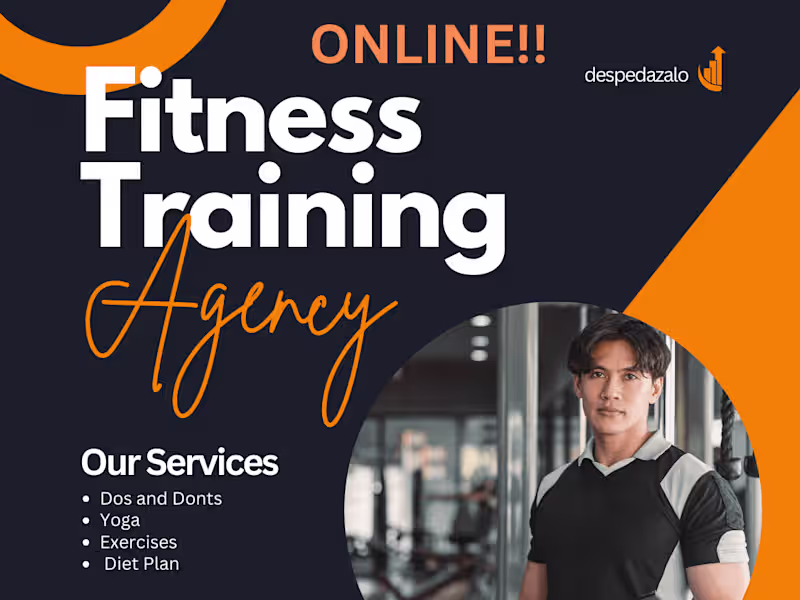 Cover image for Fitness training and diet plan coach