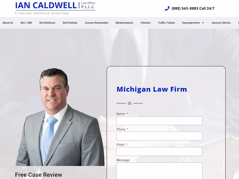 Cover image for Mymichiganlawfirm.com Lawyer Website in Michigan
